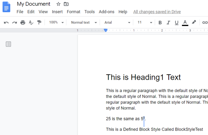 make subscript google docs