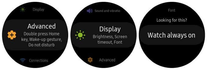 Extending Samsung Gear S3 Battery Life image 2 - touch-wakeup