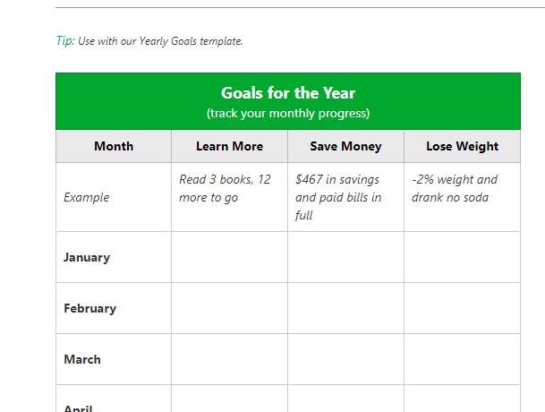 Goal Tracker image - yearly-goal-tracker-evernote-template
