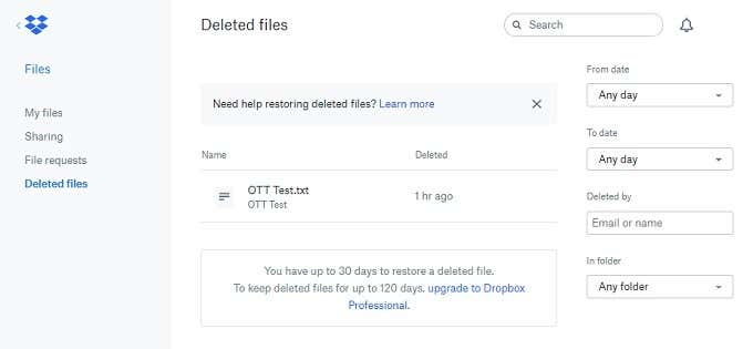 Restoring Dropbox Files image - DropBox-Restore-Files-1