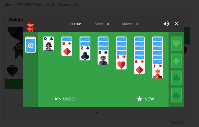 Solitaire (Google Search) image - Google-Search-Solitaire
