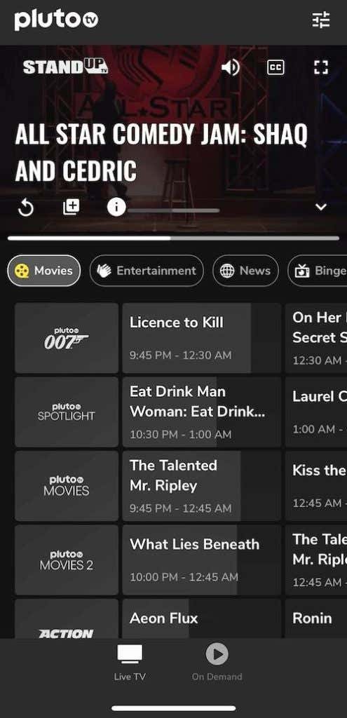 names of apps to watch free movies