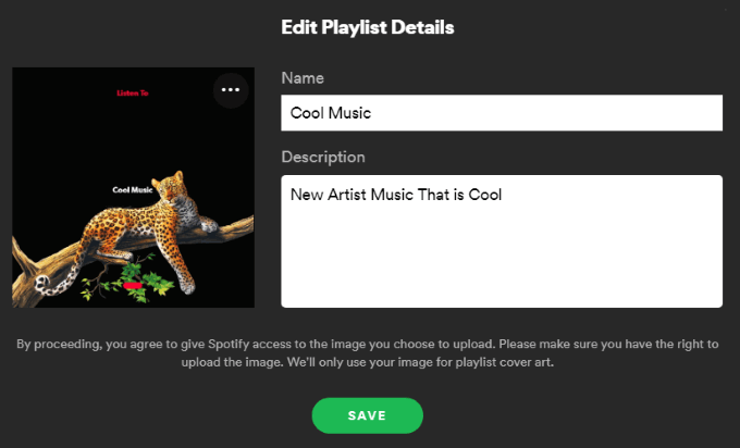 How to Create a Playlist on Spotify image 2 - name-and-description