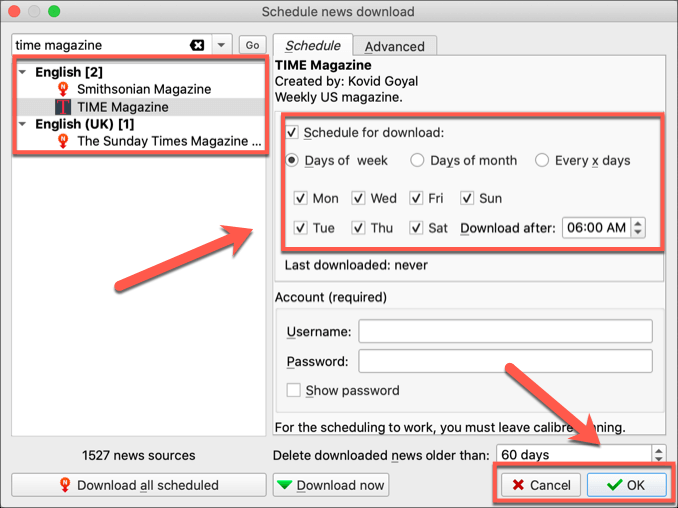 calibre reader rotate page