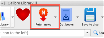 Accessing News and Magazines using Calibre image - Calibre-Select-News