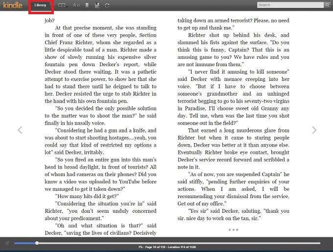 How To Use The Amazon Cloud Reader App image 5 - Library-Button
