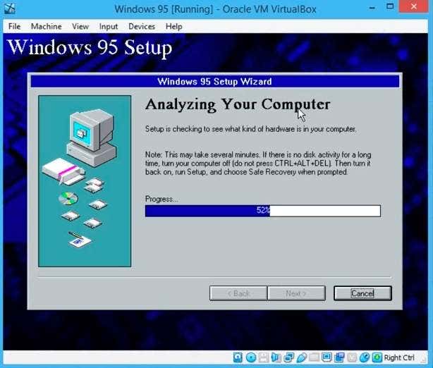 Using Windows 95 in a Virtual Machine image - Windows-95-Virtual-Machine