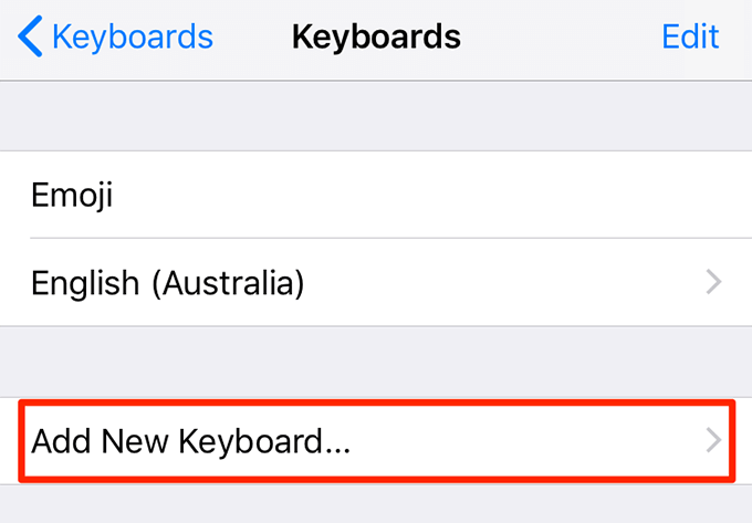 Fix Gboard Not Working On iOS (iPhone/iPad) image 4 - add-new-keyboard