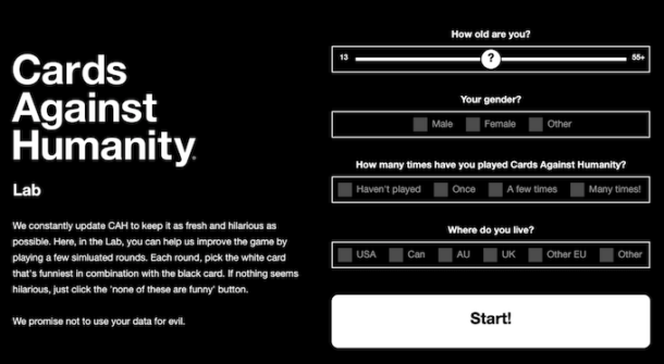 online cards against humanity multiplayer