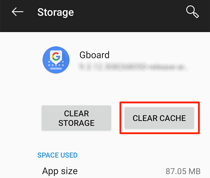 Fix Gboard Not Working On Android image 3 - clear-gboard-cache