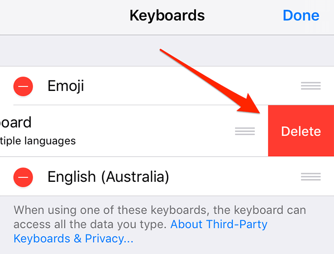 Fix Gboard Not Working On iOS (iPhone/iPad) image 3 - delete-gboard-keyboard