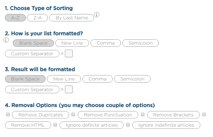 5 Sites to Alphabetize and Sort Text Lists Online - 33