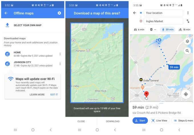 Google maps cheap for s3 frontier