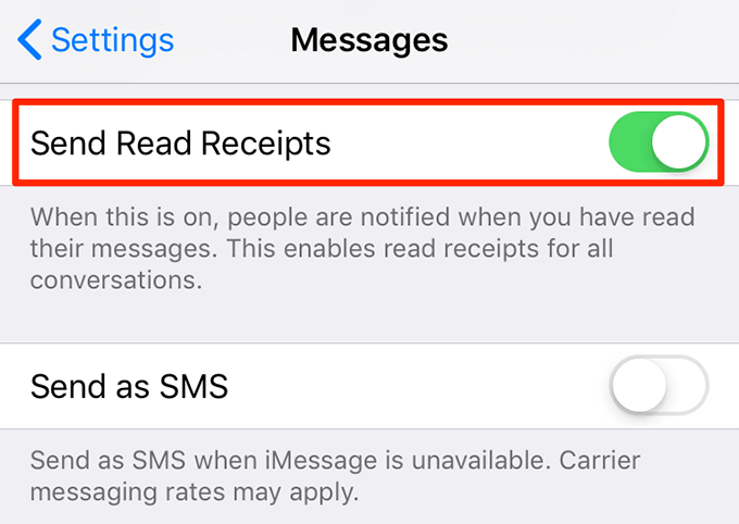 does android send read receipts