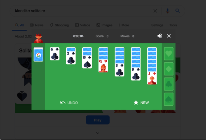 GOOGLE SOLITAIRE - Play this Free Online Game Now