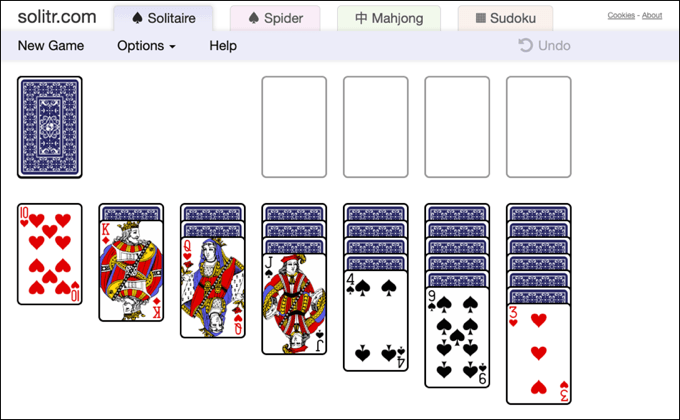 online free solitaire games