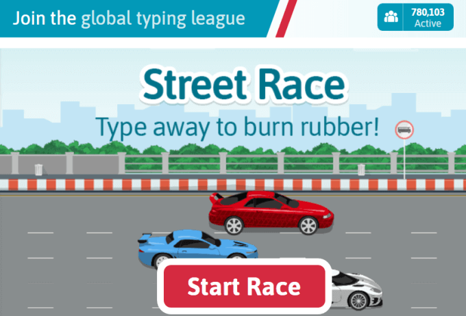 typing speed test game, type rush game 