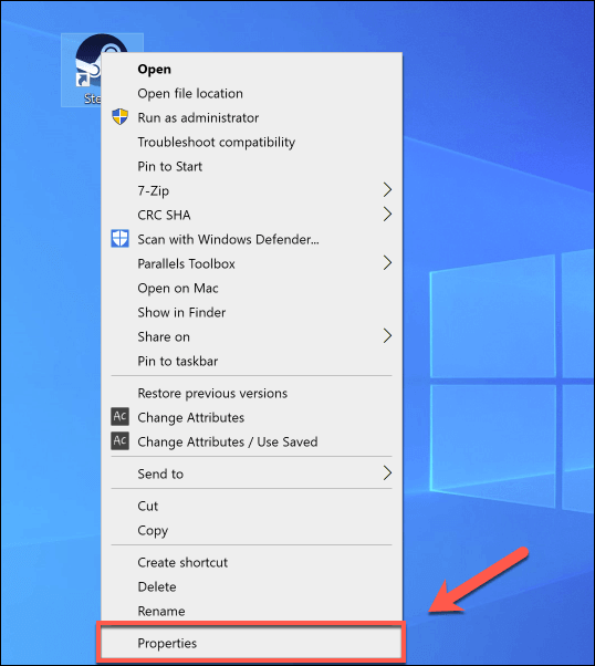 How to Run Steam as Admin on Windows image 6 - Windows-Shortcut-Properties