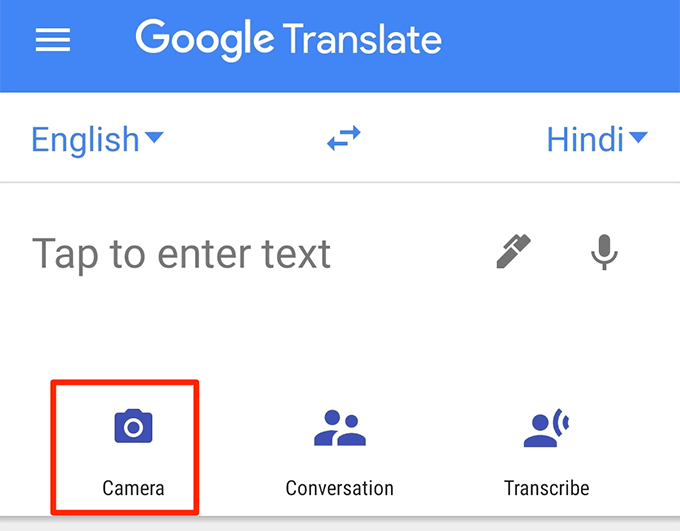 google translate camera online