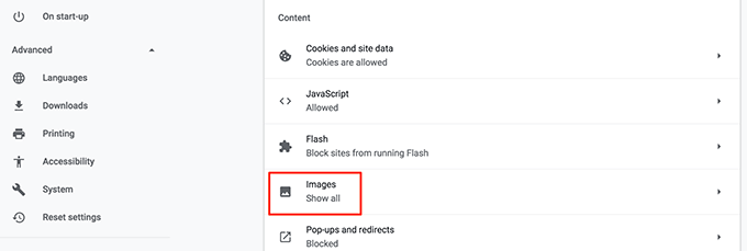 Disable Images For All Websites image 3 - chrome-image-settings