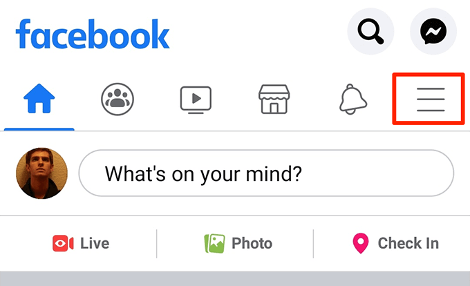 Log Out Of Facebook Messenger Using The Facebook App (iOS &amp; Android) image - fb-app-menu