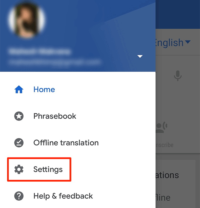 Delete Translation History image - google-translate-settings-1