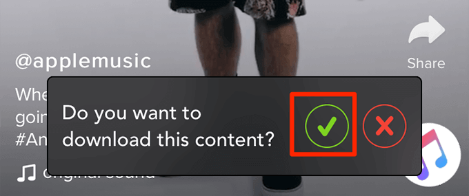 Download TikTok Videos On iPhone image 13 - iphone-checkmark