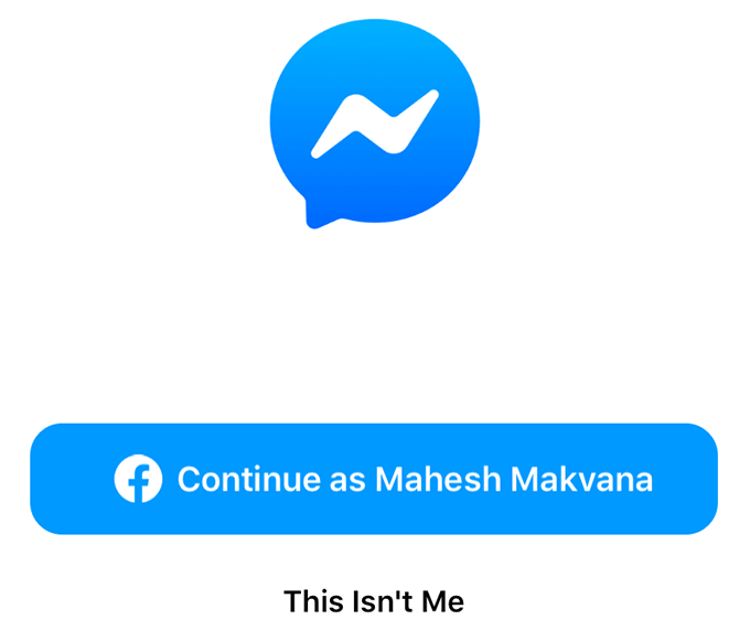 login to facebook messenger without app