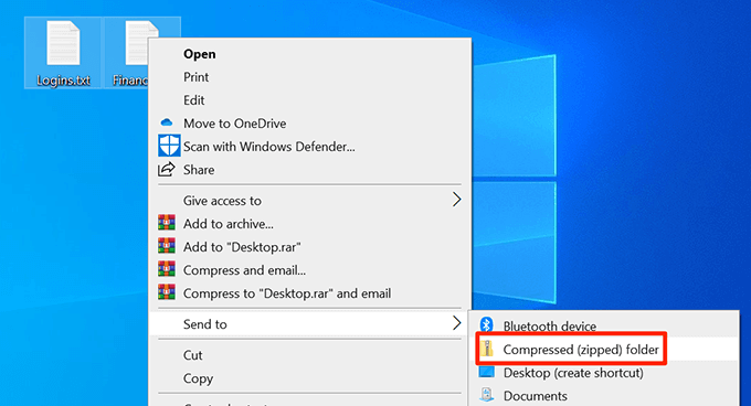 how to zip files in windows 10 command line