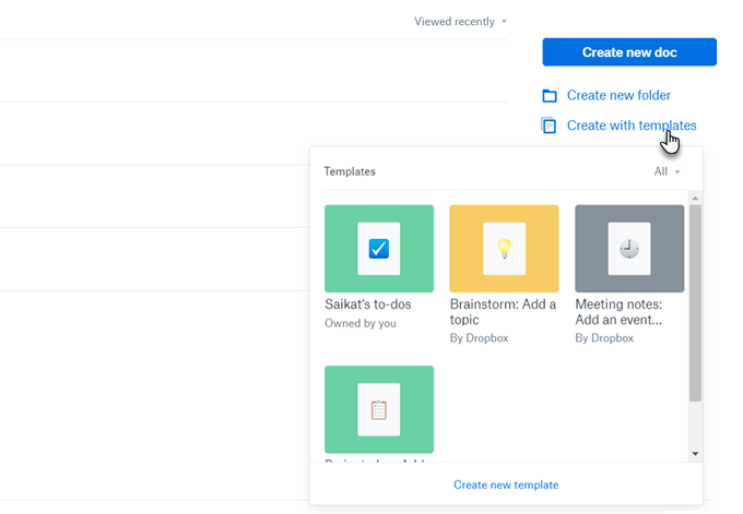 dropbox paper calendar