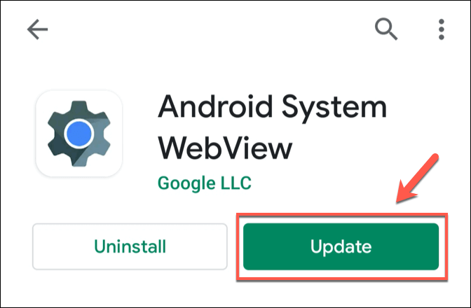 Updating Android System WebView image - Play-Store-Webview-Updated