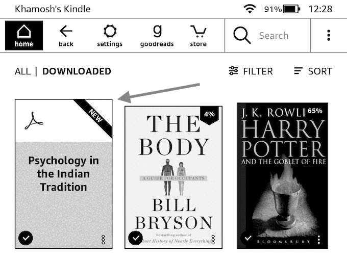 how to find pdf send to kindle app