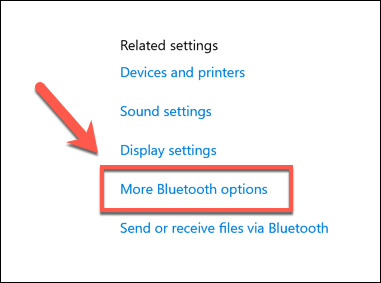 How To Enable Bluetooth In Windows 10 image 3 - Windows-More-Bluetooth-Options