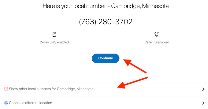 choose skype number