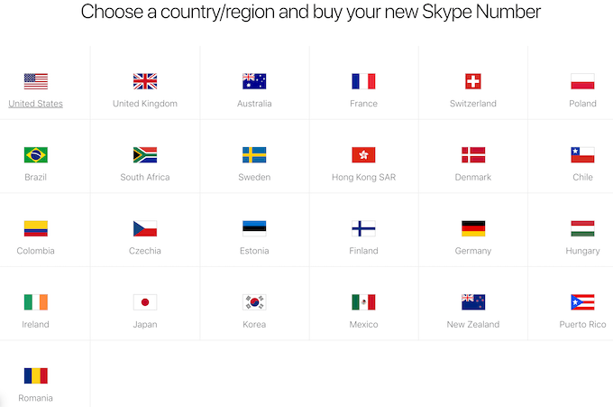 getting a skype phone number