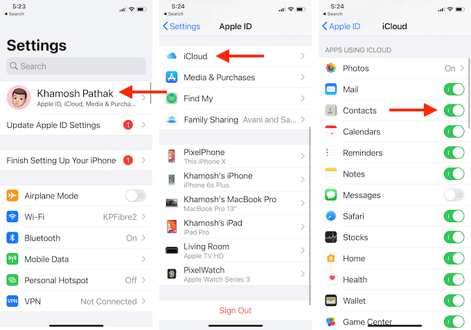 How To Export Contacts From iCloud (and iPhone) image - iCloud-Enable-iCloud-Contacts-Sync-on-iPhone