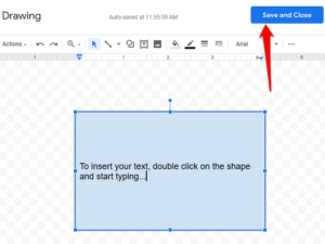 how to insert text box google doc