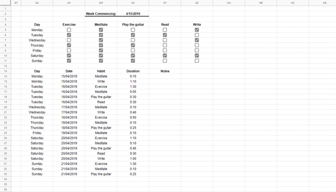 Health image 2 - Habit-Tracker-Spreadsheet