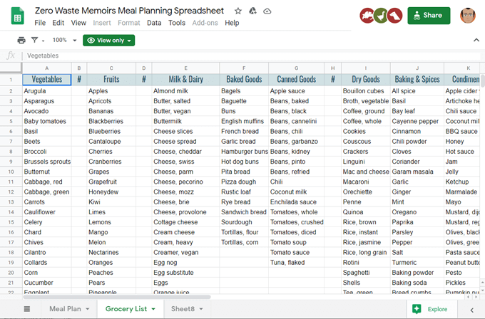 Miscellaneous image 2 - Meal-Planning-Spreadsheet