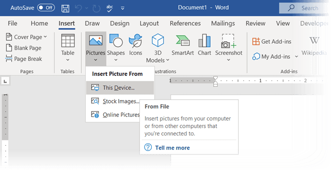 Use Microsoft Word image - Microsoft-Word-Insert-Images