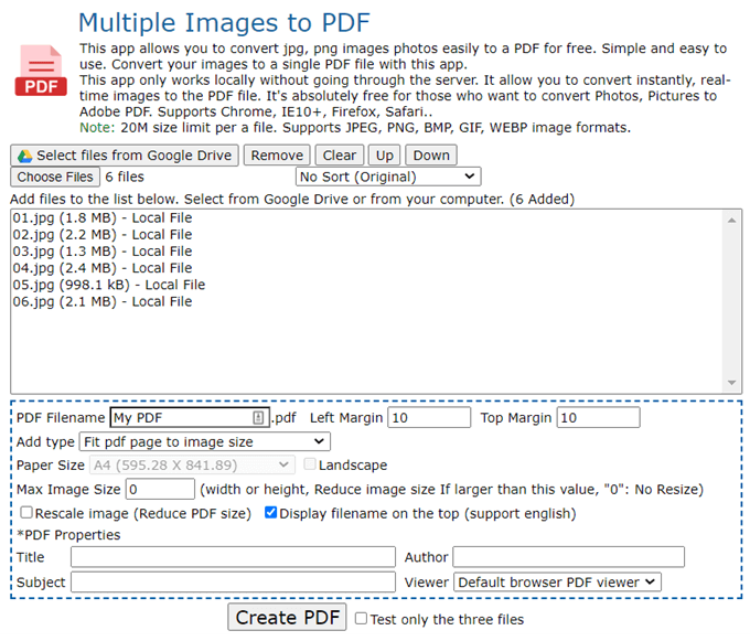 How To Convert Multiple Images Into Pdf Files