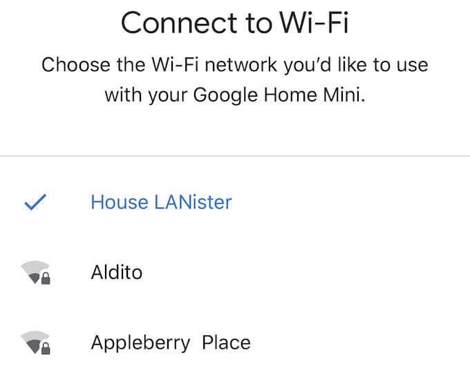 How to Set Up Google Home image 8 - choose_wifi