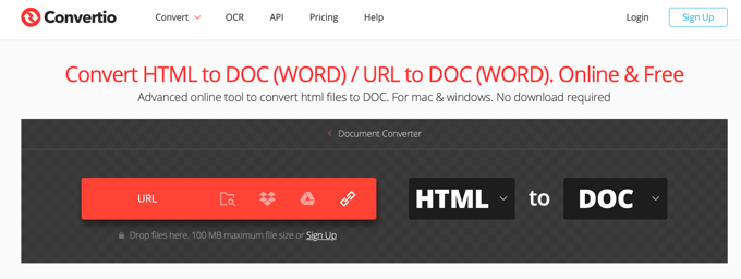 onlin html to pdf converter free download