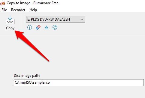 copying dvd to iso image