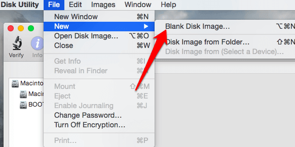 create disk image mac size