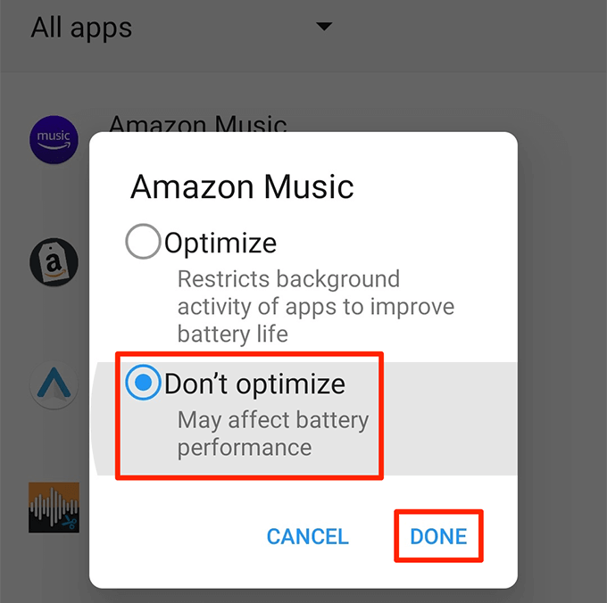 What To Do If An Android Auto App Doesn’t Work? image 3 - disable-battery-optimization