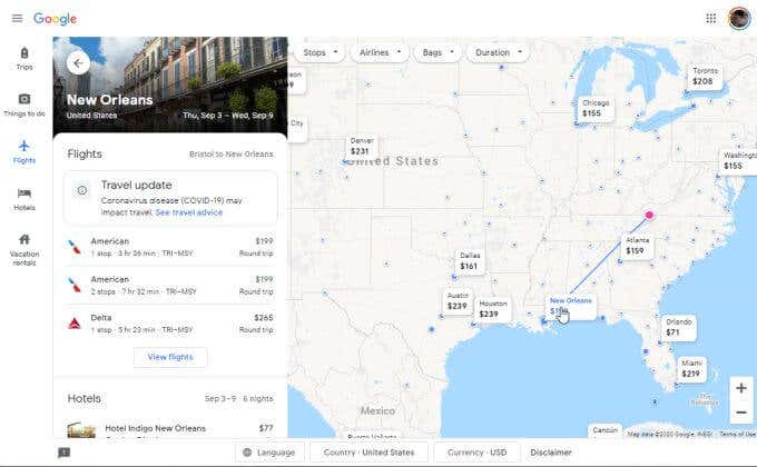 Using Google Flights Explore image 2 - google-flights-explore2