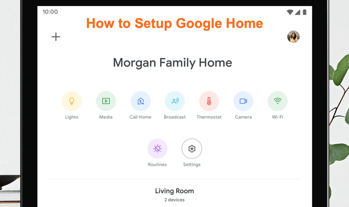 Set up lights sales google home