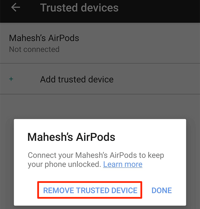 How To Set Up Trusted Devices In Android Smart Lock image 5 - remove-trusted-device