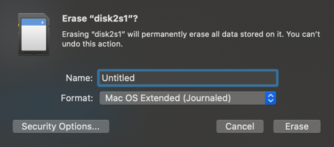 Step 2a: Use Disk Utility on a Mac image 3 - security-options